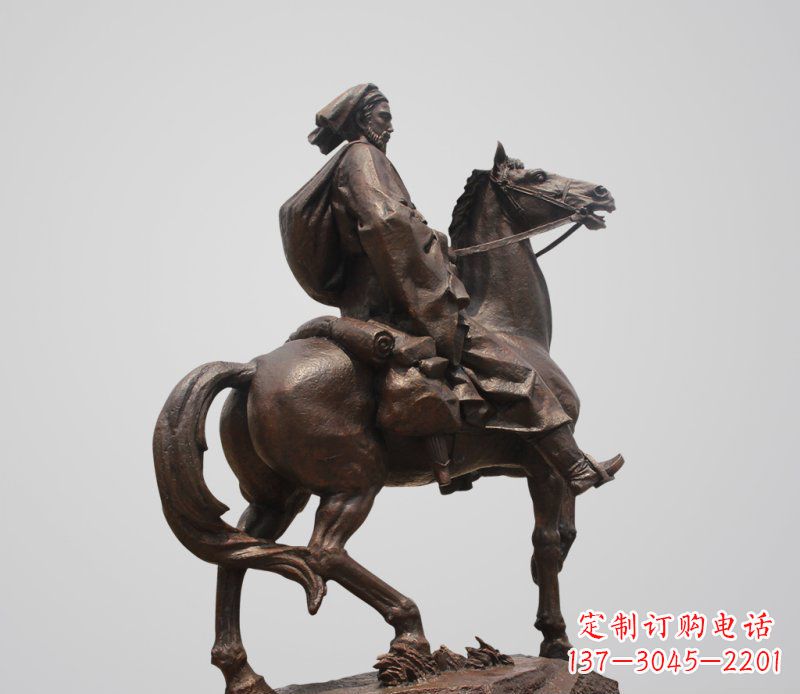山西广场欧式骑马人景观铜雕