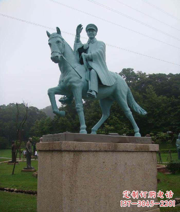 山西解放军景观铜雕骑马雕塑