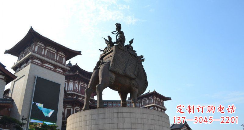 山西古典经典,丝绸柔情骆驼雕塑