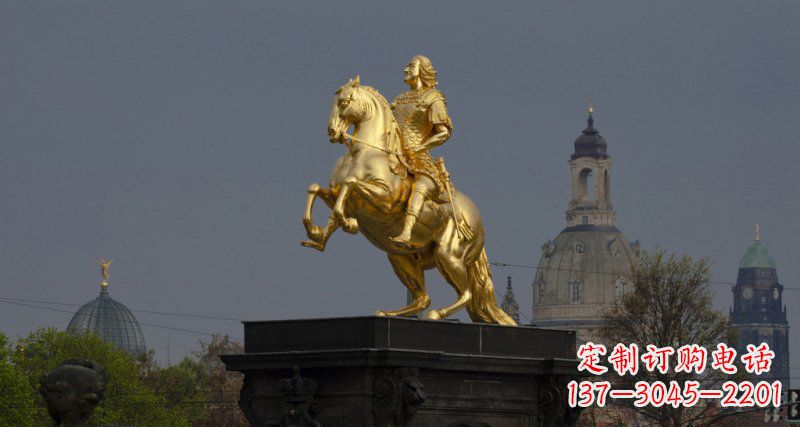 山西西方风格铜骑马雕塑
