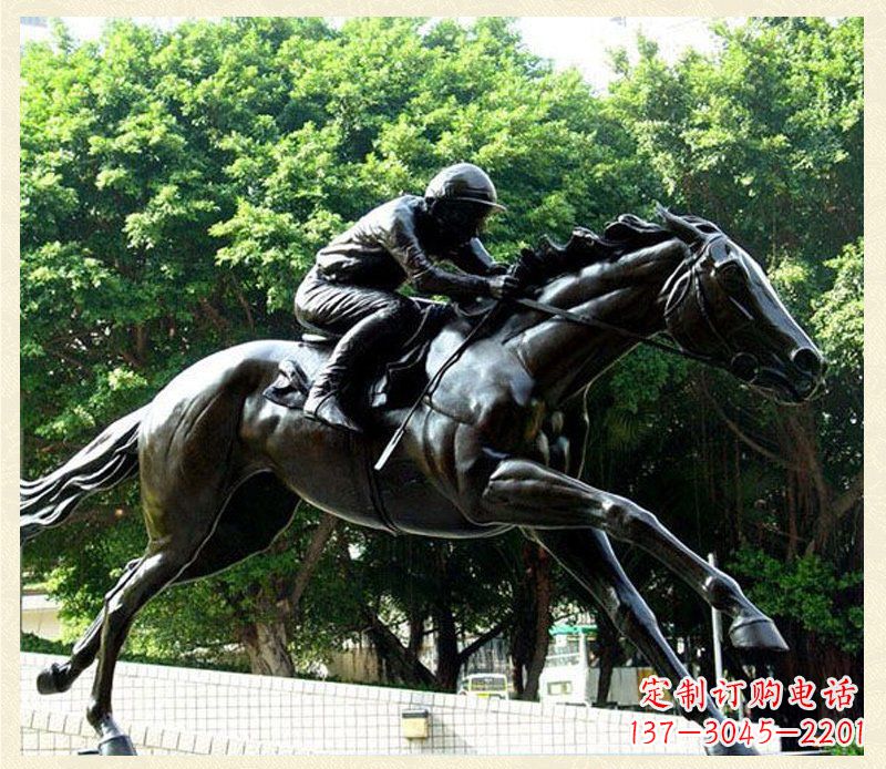 山西精致骑马铜雕,把自然艺术带入生活