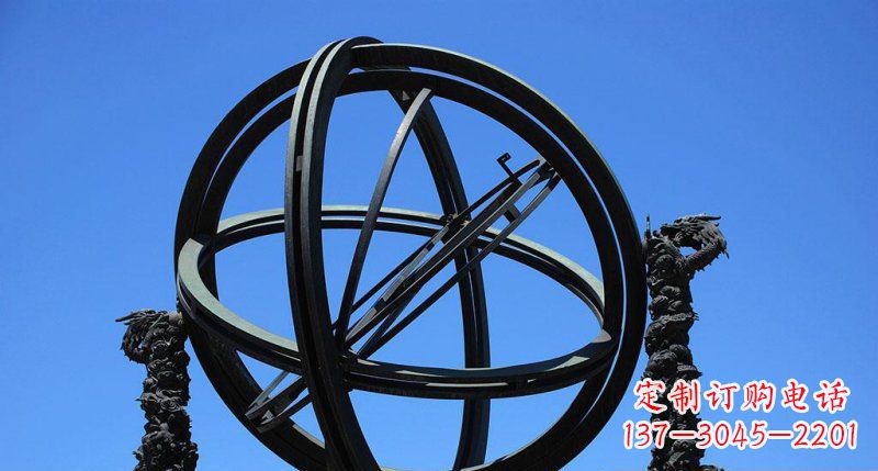 山西广场青铜浑天仪雕塑