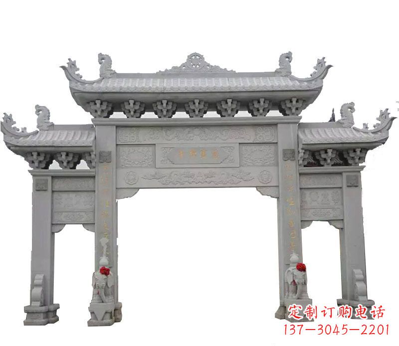 山西广场牌坊石艺雕塑,增添非凡的景观魅力