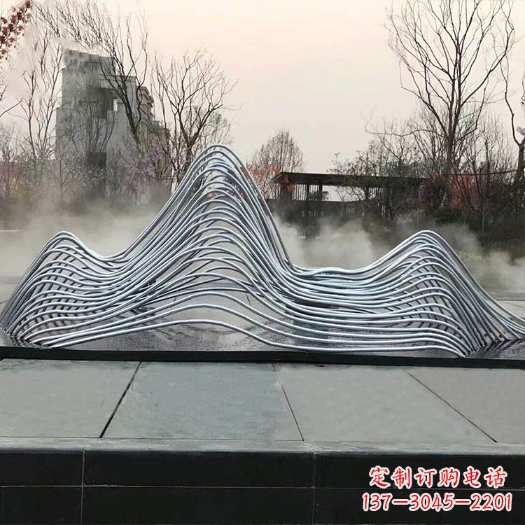 山西专业定制不锈钢假山雕塑