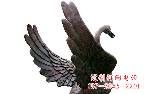 山西中领雕塑|优雅大气的铜雕天鹅