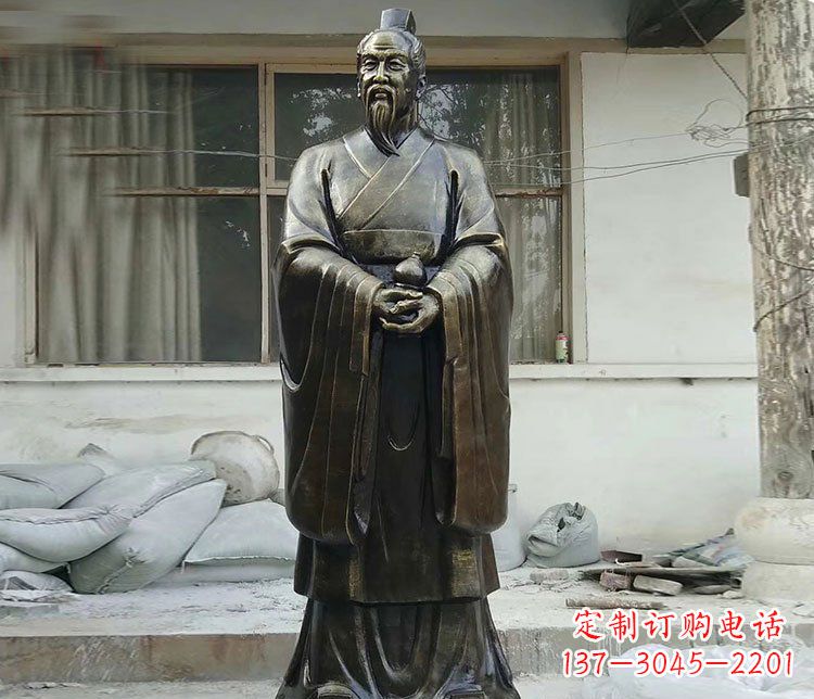 山西扁鹊人物铜雕塑,高雅栩栩如生