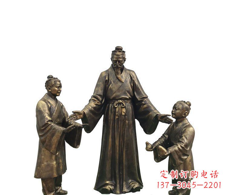 山西精美铜雕孔融雕塑,温柔释放你的情怀