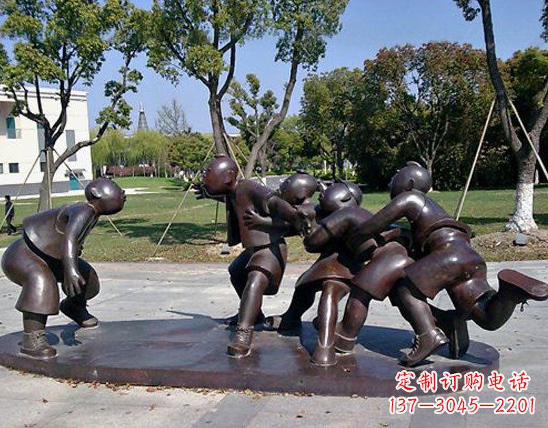 山西中领雕塑老鹰抓小鸡铜雕塑
