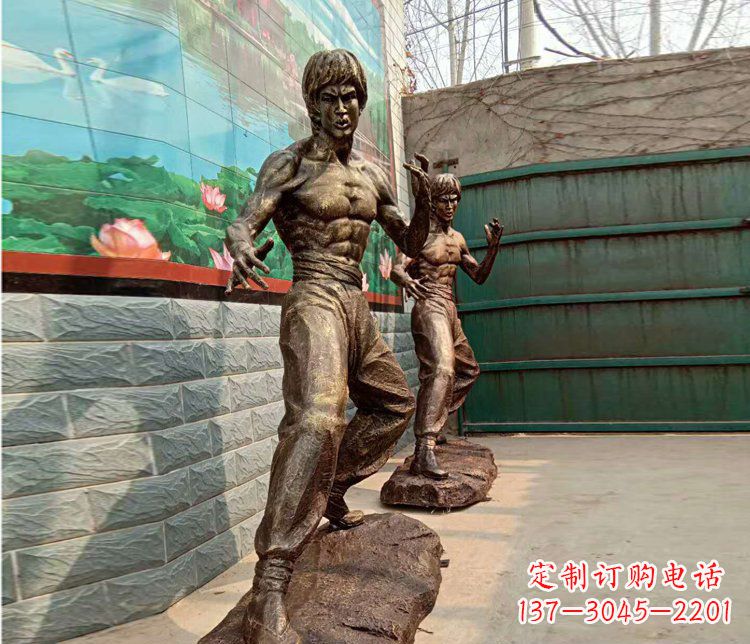 山西专业定制李小龙铜雕小品