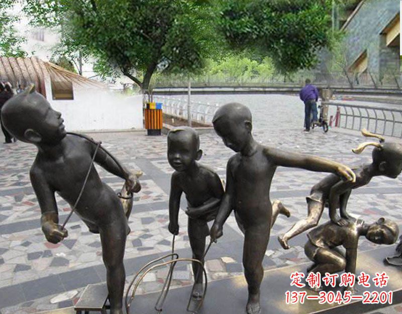 山西专业定制广场铜雕儿童雕塑