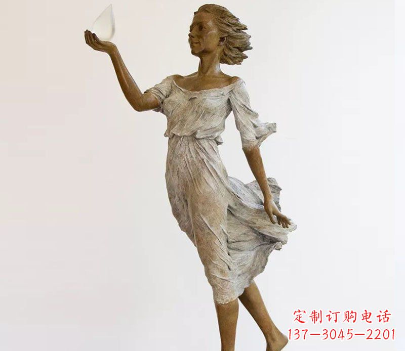 山西精美铜质西方美女雕塑