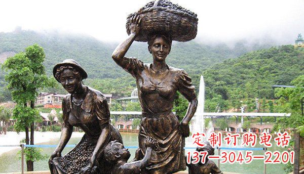 山西中领雕塑丰收葡萄铜雕