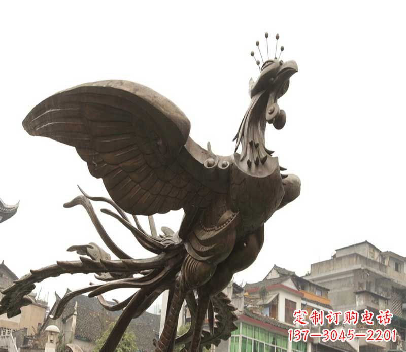 山西世界级凤凰景观铜雕