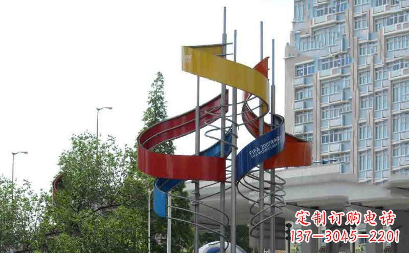 山西中领雕塑:不锈钢足球雕塑