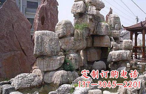 山西引领艺术，华丽山水：龟纹石假山雕塑