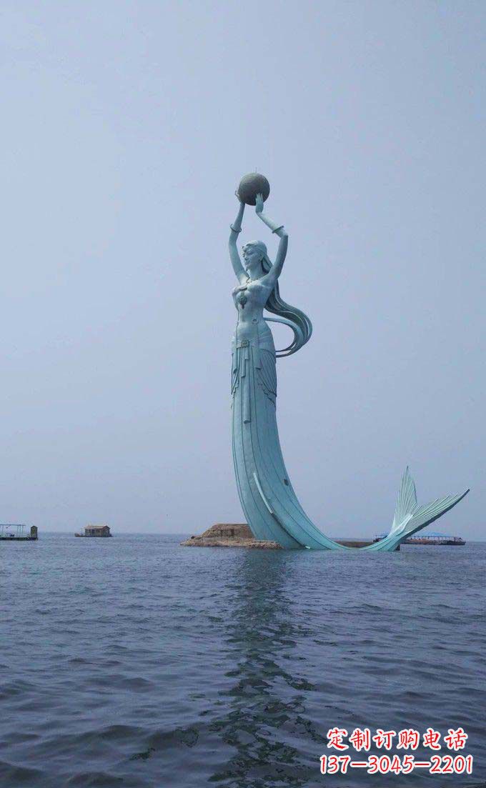 山西海洋美人鱼不锈钢雕塑