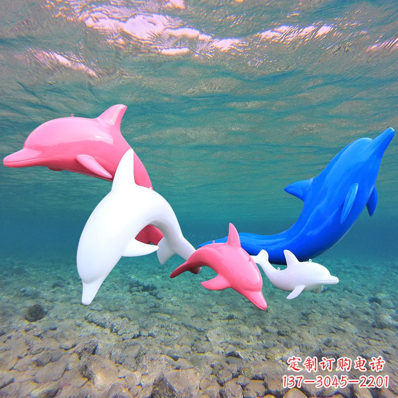 山西海豚玻璃钢彩绘雕塑–彰显唯美与深情