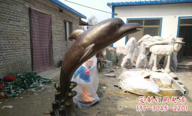 山西海豚精美铜雕,给你不一样的视觉享受