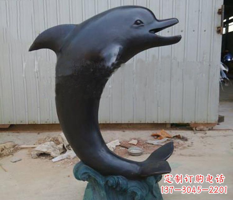 山西一群海豚成就美丽的海洋动物喷泉铜雕塑