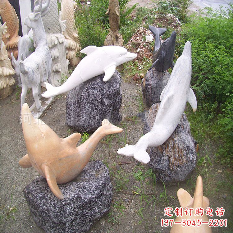 山西海豚石雕塑