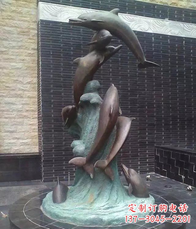 山西铜雕海豚:艺术与精美结合