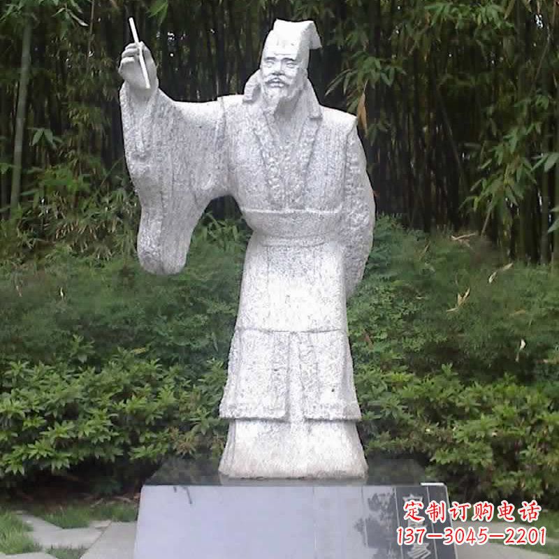 山西纪念历史文化名人白居易——白玉白居易石雕塑