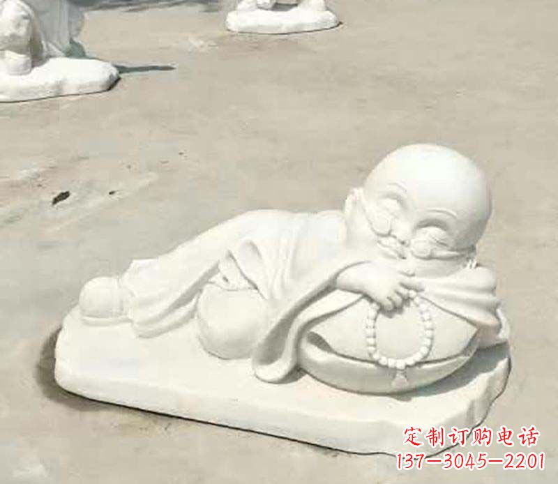 山西传统尊贵,别具一格的汉白玉小和尚雕塑