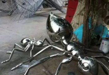 山西中领雕塑|不锈钢蚂蚁雕塑