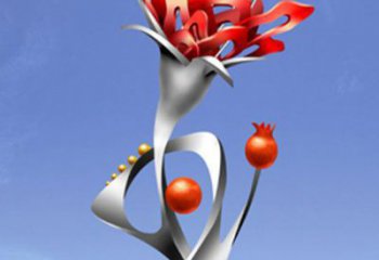 山西精美不锈钢石榴花雕塑，震撼了审美的眼睛