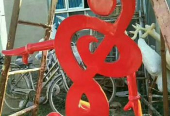 山西中领雕塑-不锈钢音符抽象雕塑
