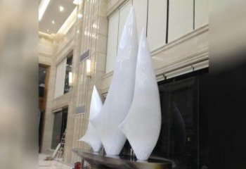 山西精美不锈钢帆船雕塑