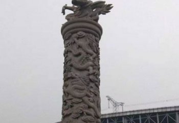 山西中领雕塑|仿古盘龙柱石雕