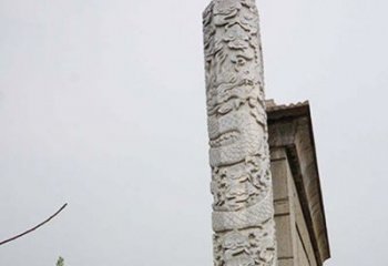 山西精美艺术品，象征霸气，盘龙柱石雕