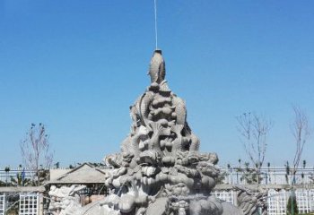 山西令人称羡的广场龙龟喷泉石雕