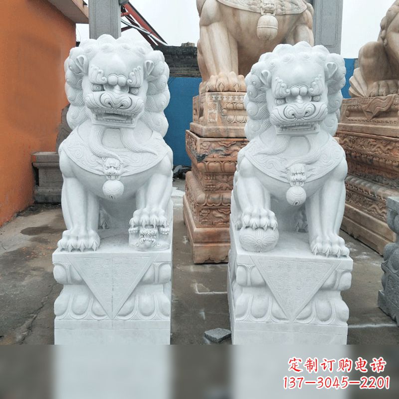 山西汉白玉北京小狮子