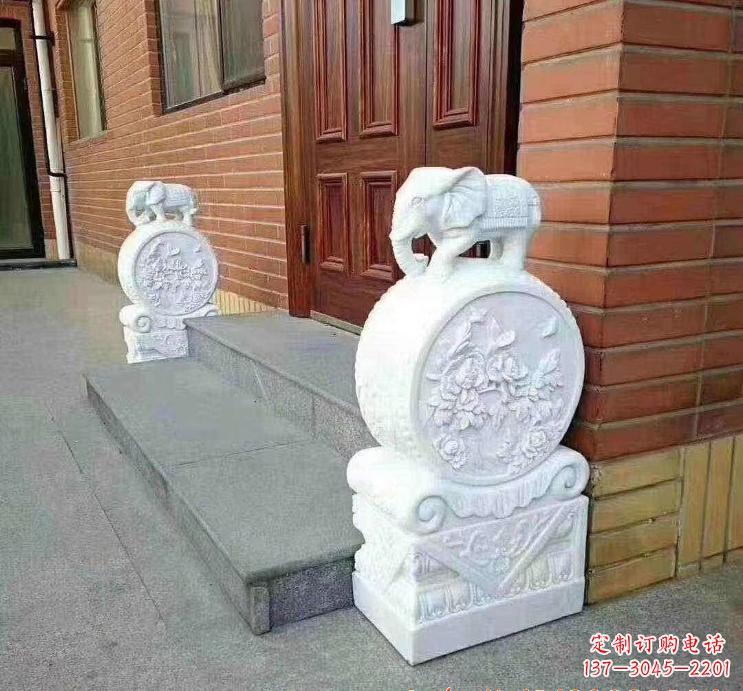山西汉白玉大象雕塑,令家庭美景更加完美