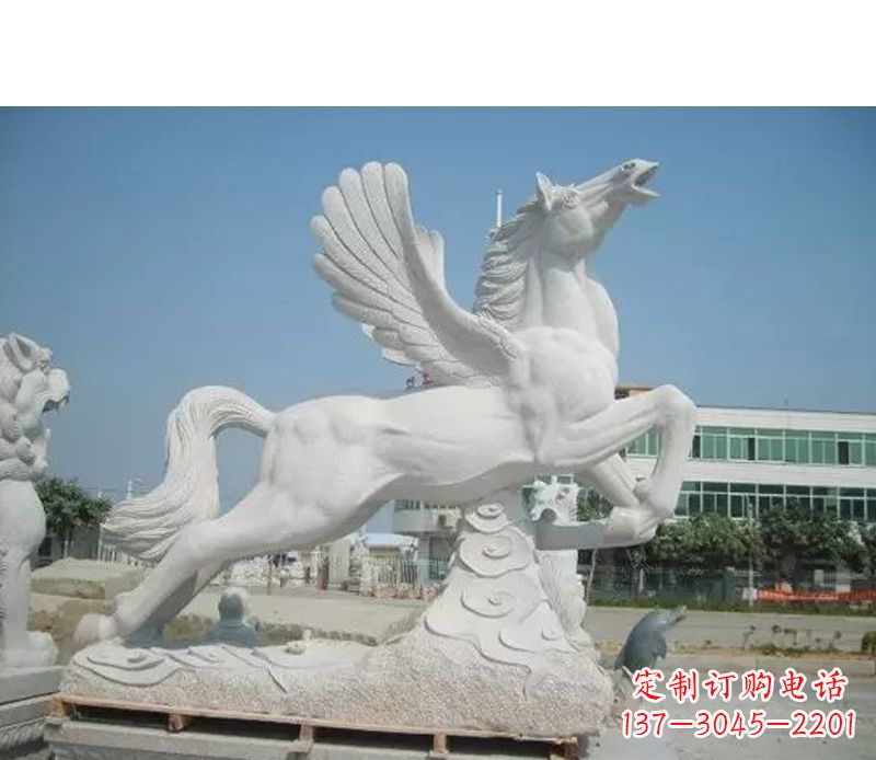 山西汉白玉飞马雕塑