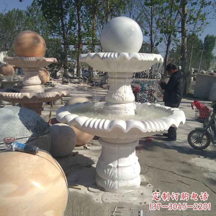 山西汉白玉风水球