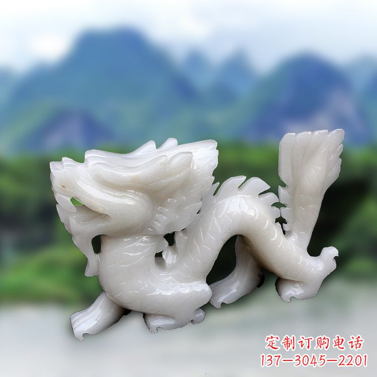 山西汉白玉龙雕塑