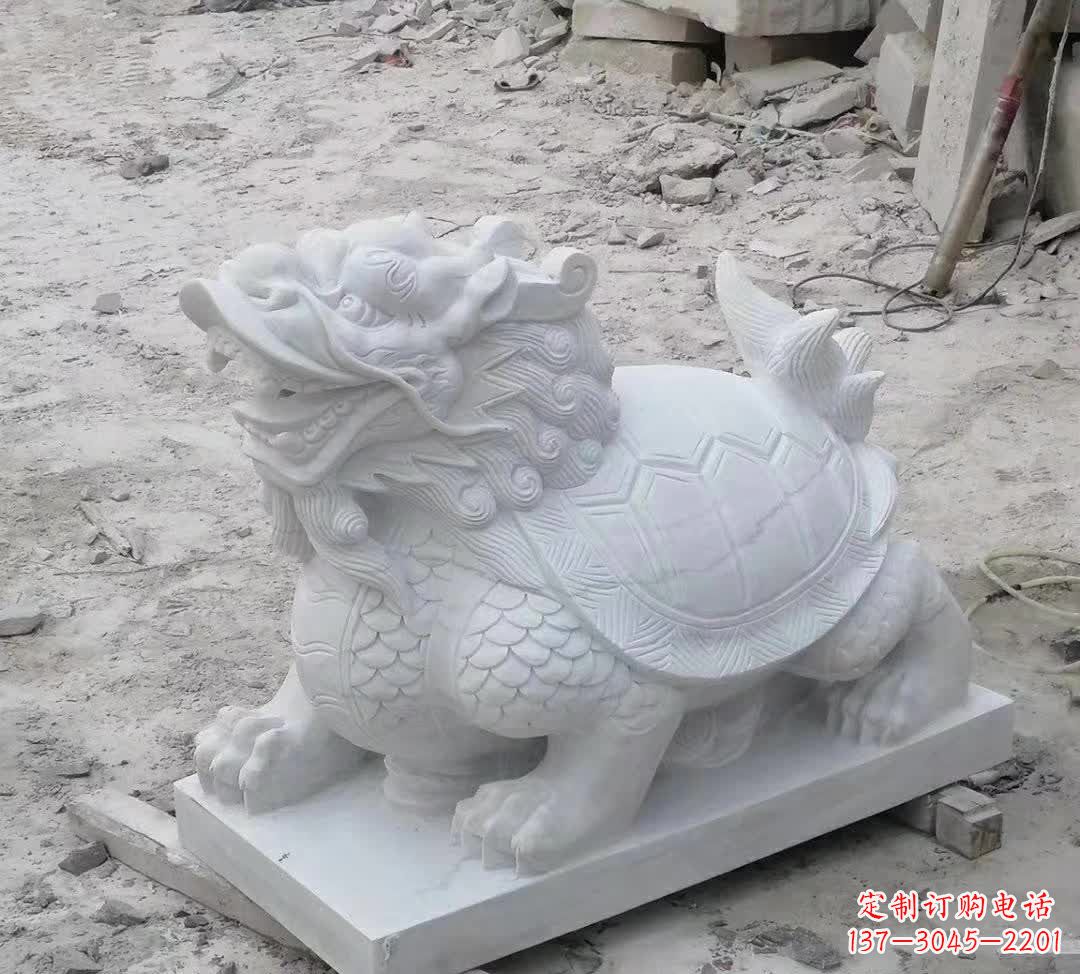 山西汉白玉精美动物雕塑