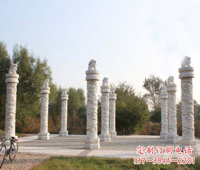 山西高级汉白玉龙柱广场文化柱石雕