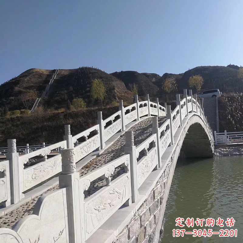 山西汉白玉路桥石栏杆雕塑
