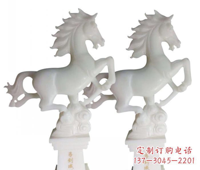 山西汉白玉马雕塑,以自然质朴大气