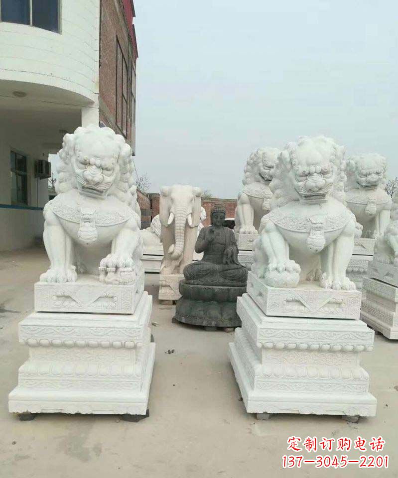 山西精美狮子雕塑,复古典雅高贵