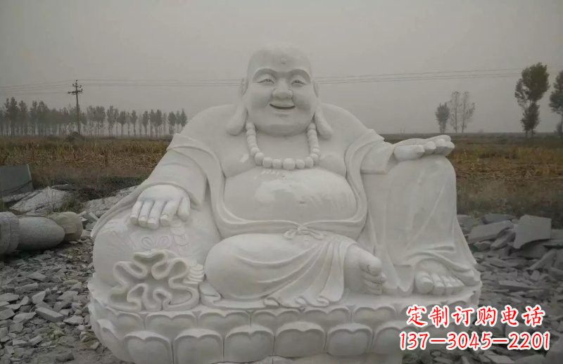 山西质感非凡的汉白玉弥勒佛雕塑