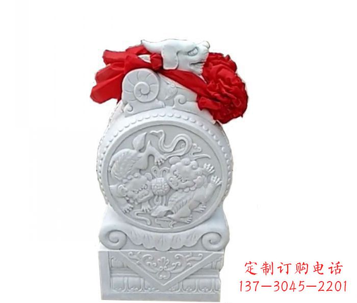 山西中领雕塑的精美玉石门墩雕塑是一个经过精心…