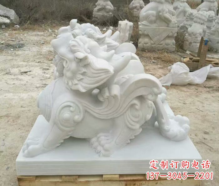 山西精美貔貅门口招财石雕