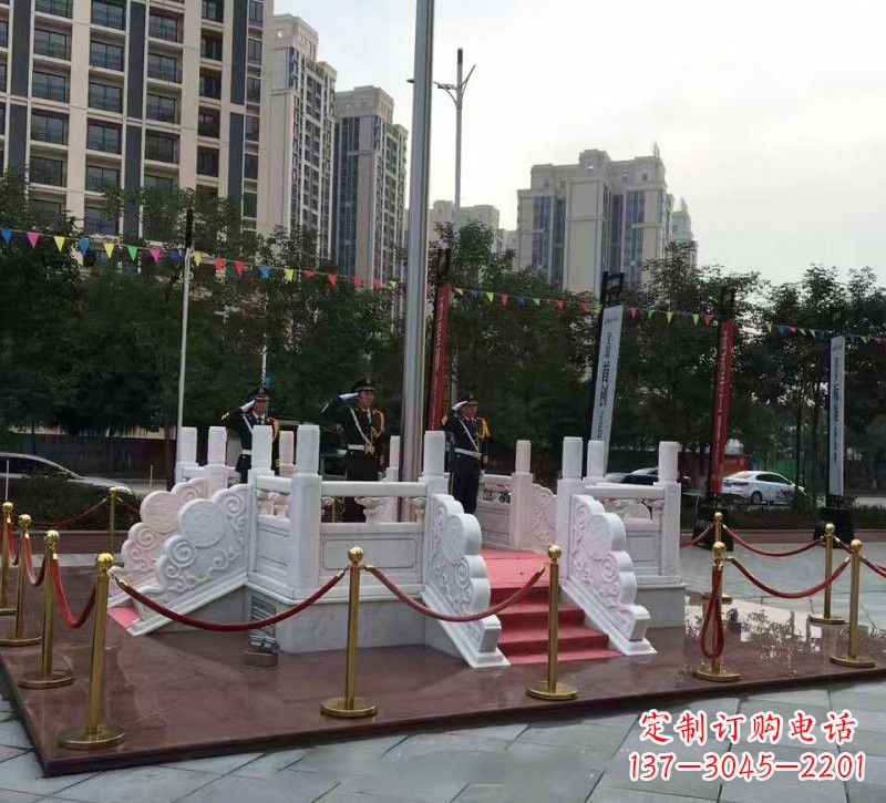 山西汉白玉企业升旗台国旗台