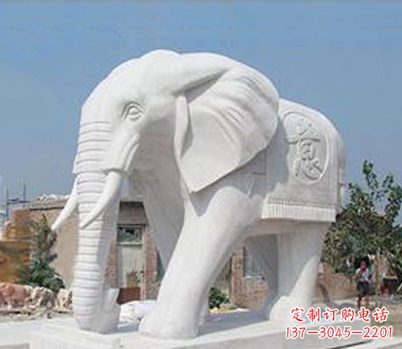 山西汉白玉如意大象