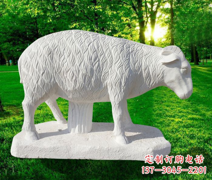 山西高精度玉雕山羊石雕